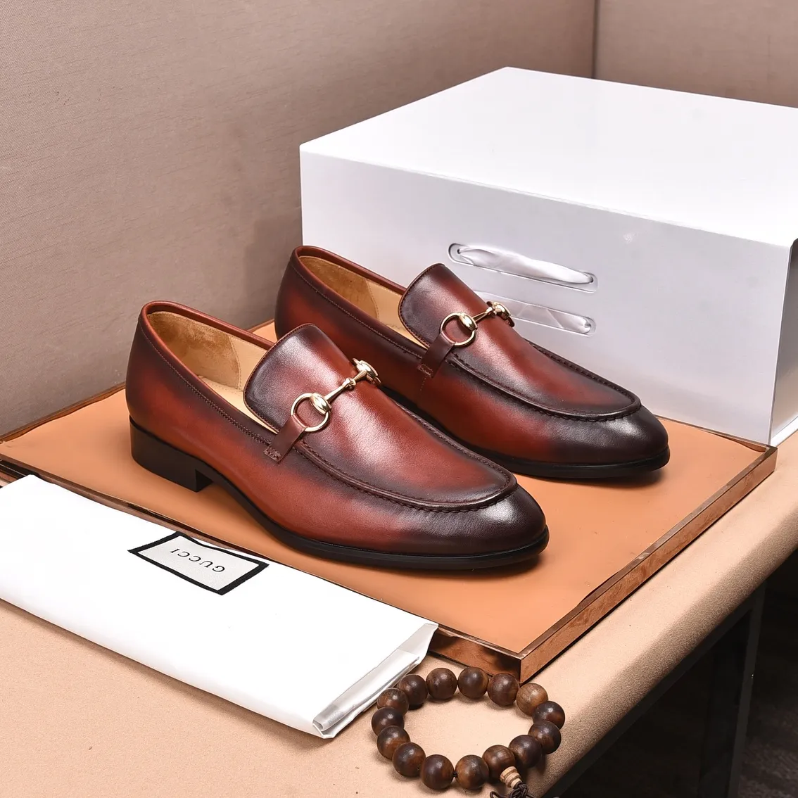 Men's shoes💰540📛📛Original (water-dyed cowhide) Gucci GUCCI official website formal shoes🌀 Italian🇮🇹imported cowhide➕top imported water-dyed cowhide lining💋Finely handmade original bottom, the real thing looks better when photographed in person Standard size 38-44